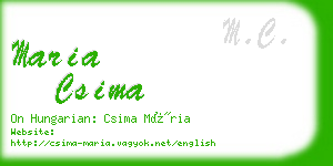 maria csima business card